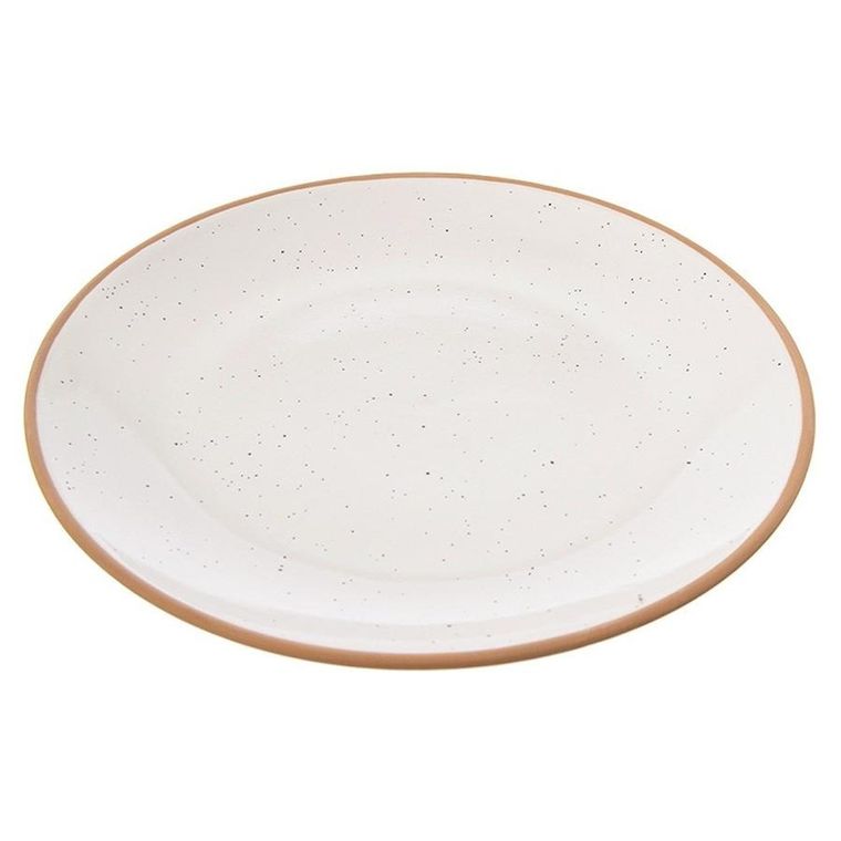 Orion, talerz deserowy ceramiczny, beżowy, 20 cm