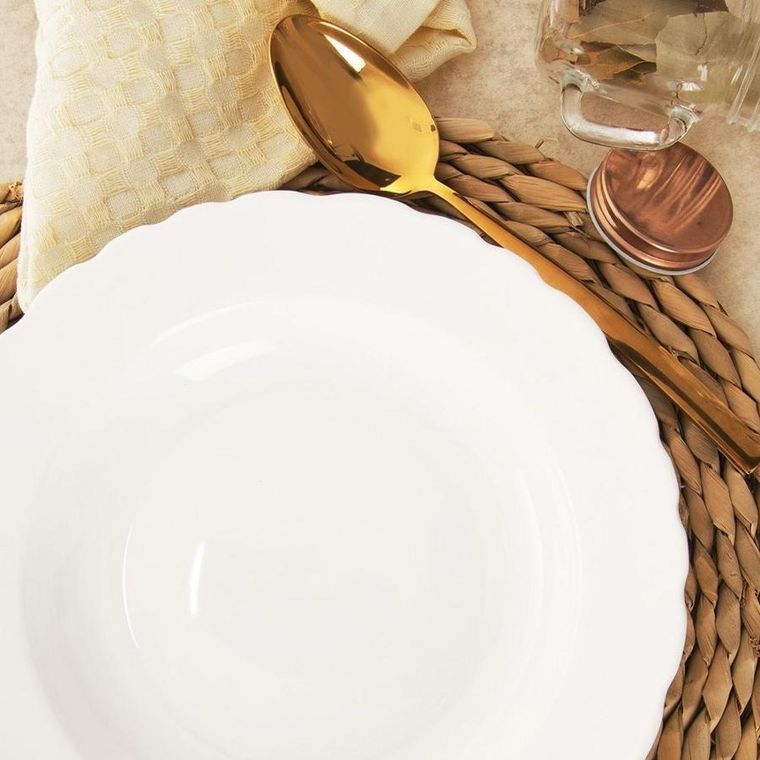 Orion, talerz obiadowy głęboki porcelanowy, Mona, 24 cm, 350 ml