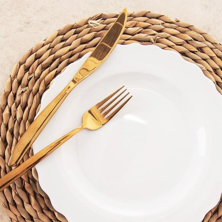 Orion, talerz obiadowy płytki porcelanowy, Mona, 24.5 cm