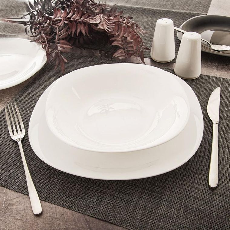 Orion, talerz obiadowy płytki szklany, Luna, 26.5 cm