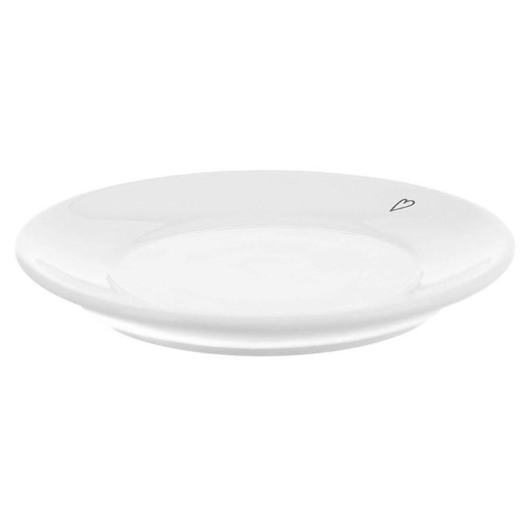 Orion, talerzyk mały, ceramiczny, biały serduszka, 12 cm