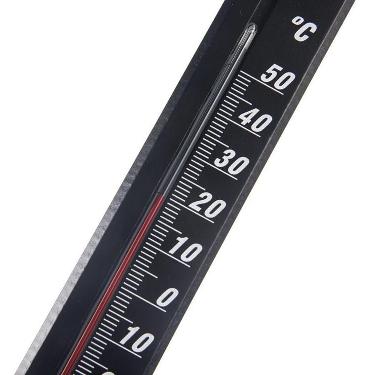 Orion, termometr uniwersalny, drewniany, czarny, 20 cm