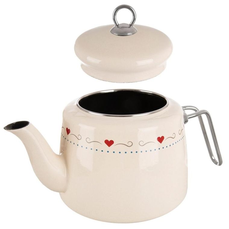 Orion, Tonca, czajnik emaliowany, kremowy, 1,6 l