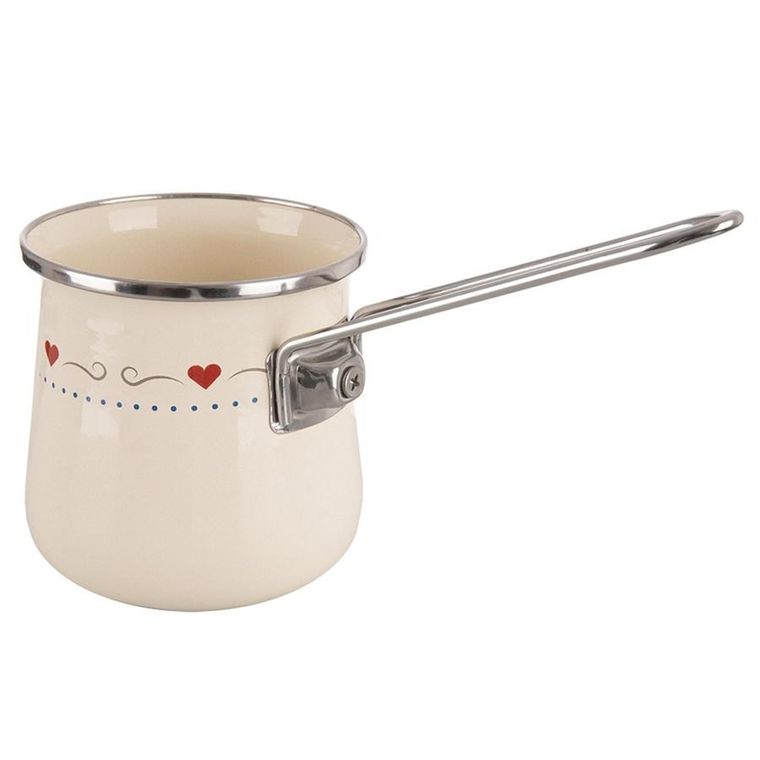 Orion, Tonca, tygielek do kawy emaliowany kremowy, 600 ml