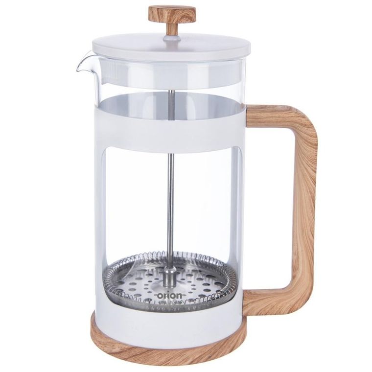 Orion, Whiteline, zaparzacz tłokowy do kawy i herbaty szklany, 1 l