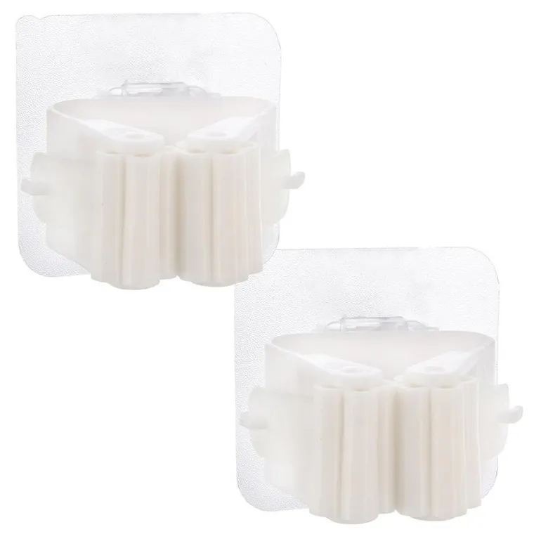 Orion, wieszak na mopa, miotłę i narzędzia samoprzylepny, biały, 2 szt.