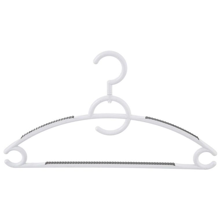 Orion, wieszaki na ubrania, obrotowe, antypoślizgowe, białe, 4 szt.