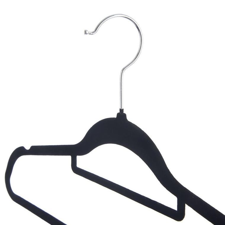 Orion, wieszaki na ubrania, welurowe, czarne, obrotowe, 45-23,5 cm, 5 szt.