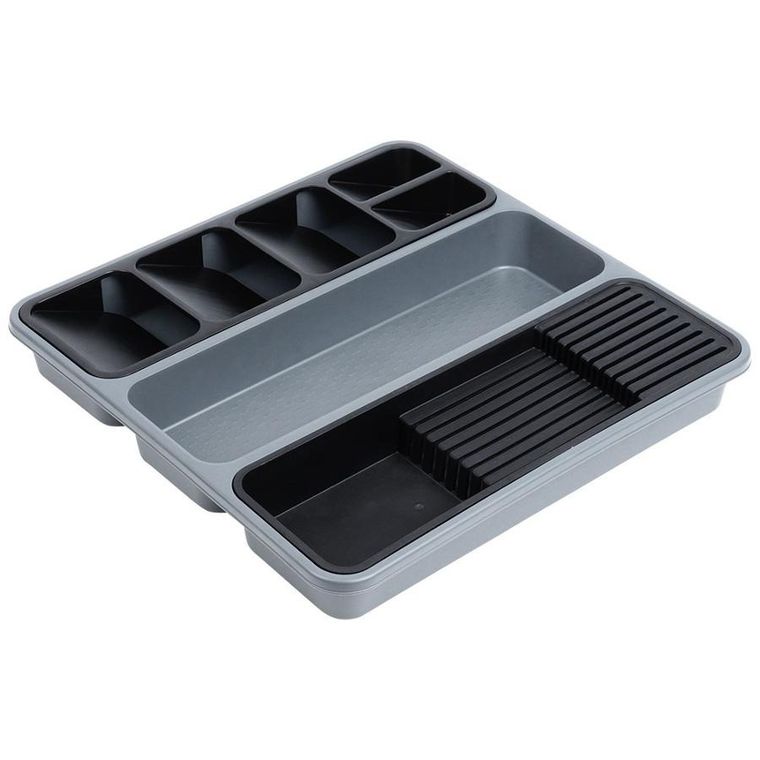 Orion, wkład na sztućce do szuflady, szary, 40-40 cm