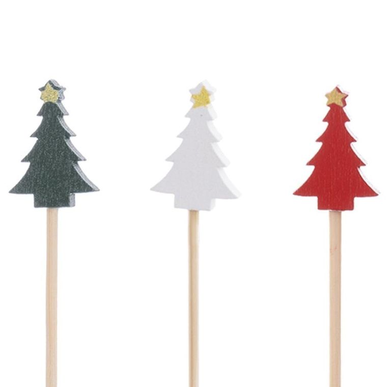 Orion, wykałaczki do przekąsek, bambusowe, choinka, 13 cm, 20 szt.