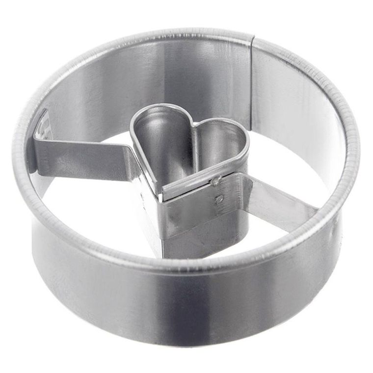 Orion, wykrawacz do ciastek, stalowy, koło serce, 4.5 cm