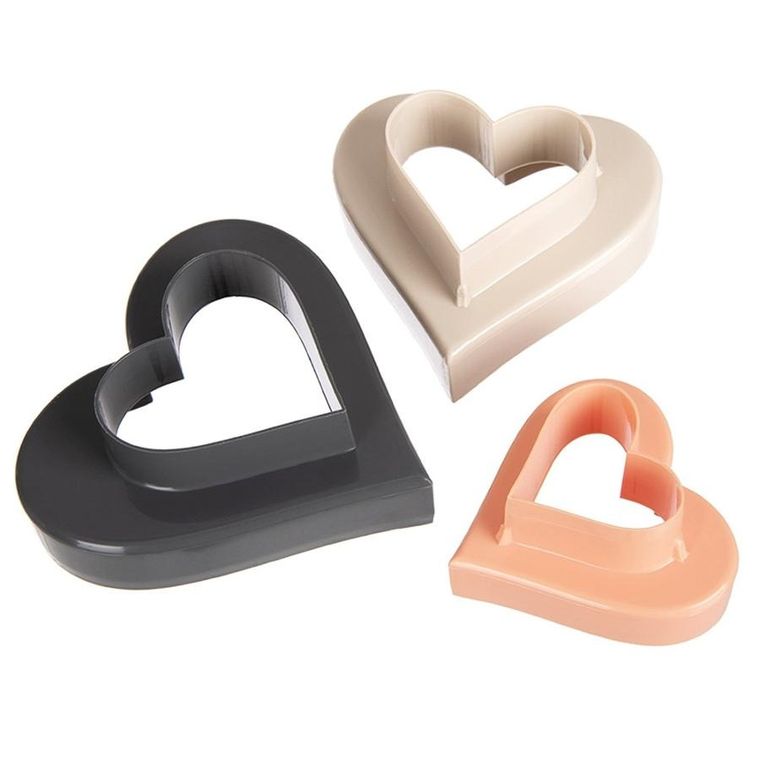 Orion, wykrawacze do ciastek, dwustronne, serce, 3 szt.