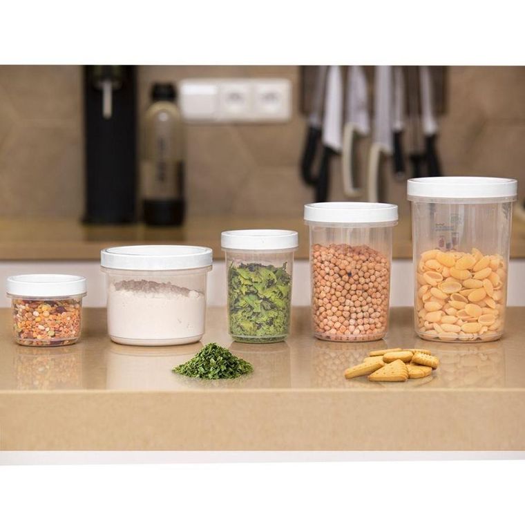 Orion, zakręcany pojemnik kuchenny do żywności, z silikonową uszczelką, 1 l