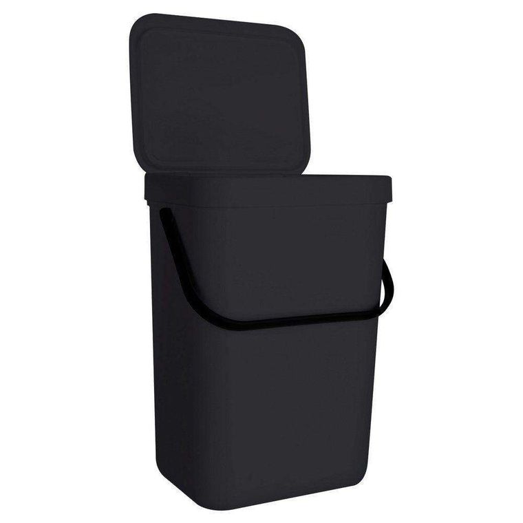 Orion, zawieszany kosz na śmieci, czarny, 10l