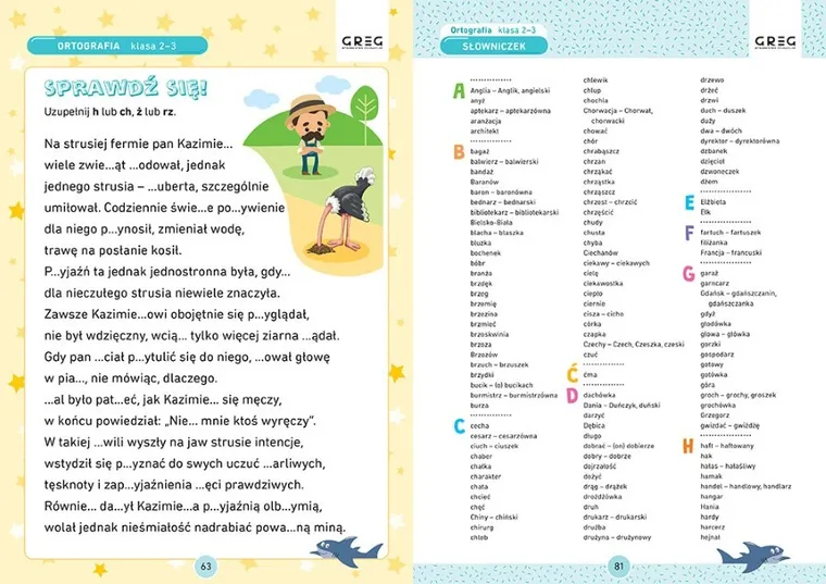 Ortografia. Karty pracy w szkole i w domu. Klasa 2-3