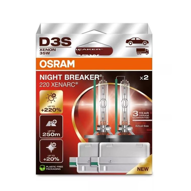 Osram, żarówka ksenonowa, Xenarc Night Breaker, 220, D3S, 35W, 2 szt.