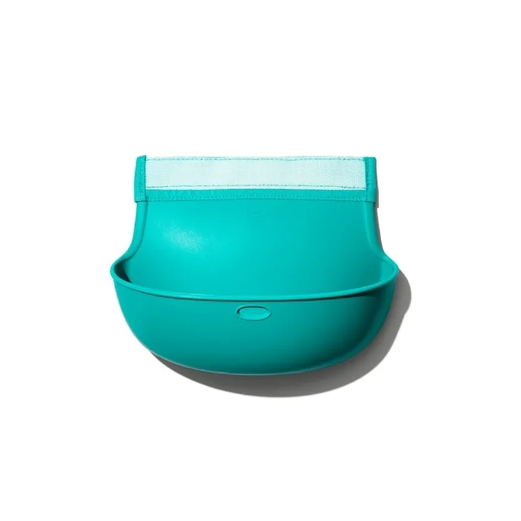 OXO, Tot, śliniak z rękawami i kieszonką, teal