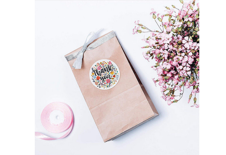 Ozdobne naklejki Thank You, wzór 2