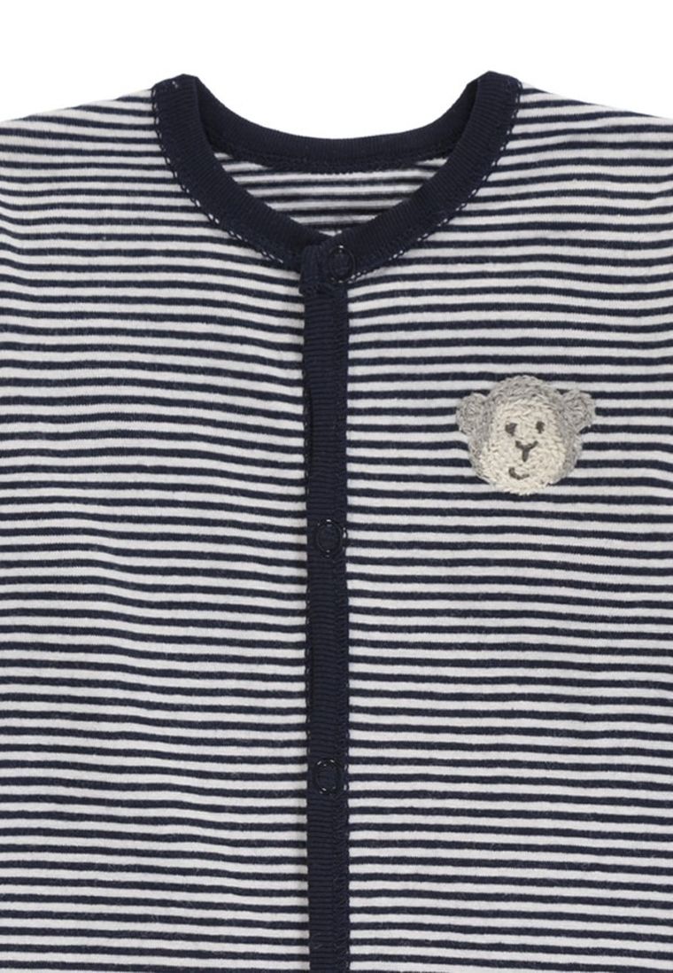 Pajac chłopięcy, bawełna organiczna, granatowy, Bellybutton