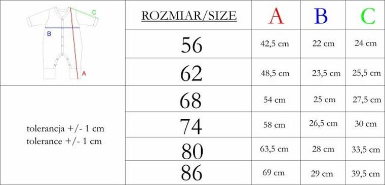 Pajac chłopięcy, biały, Nicol