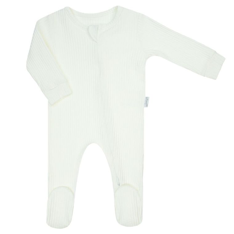 Pajac chłopięcy, prążkowany, ecru, Nicol