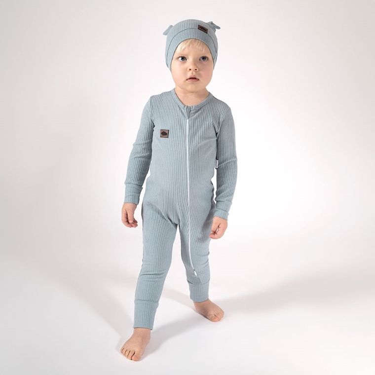 Pajac chłopięcy, prążkowany, niebieski, Nicol