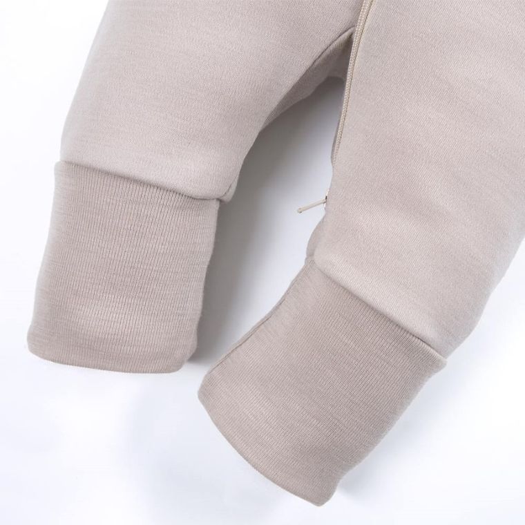 Pajac dziecięcy, wełna merino, beżowy, Eevi