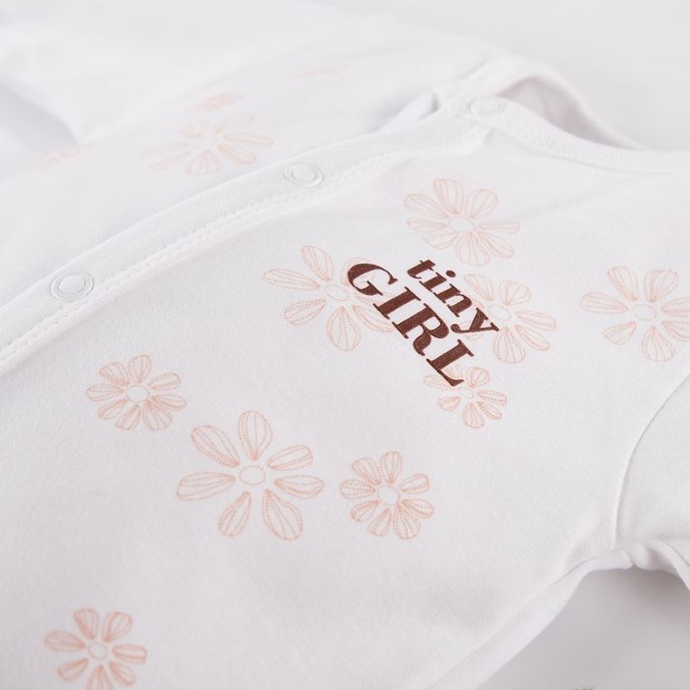 Pajac dziewczęcy, biały, Tiny girl, Eevi