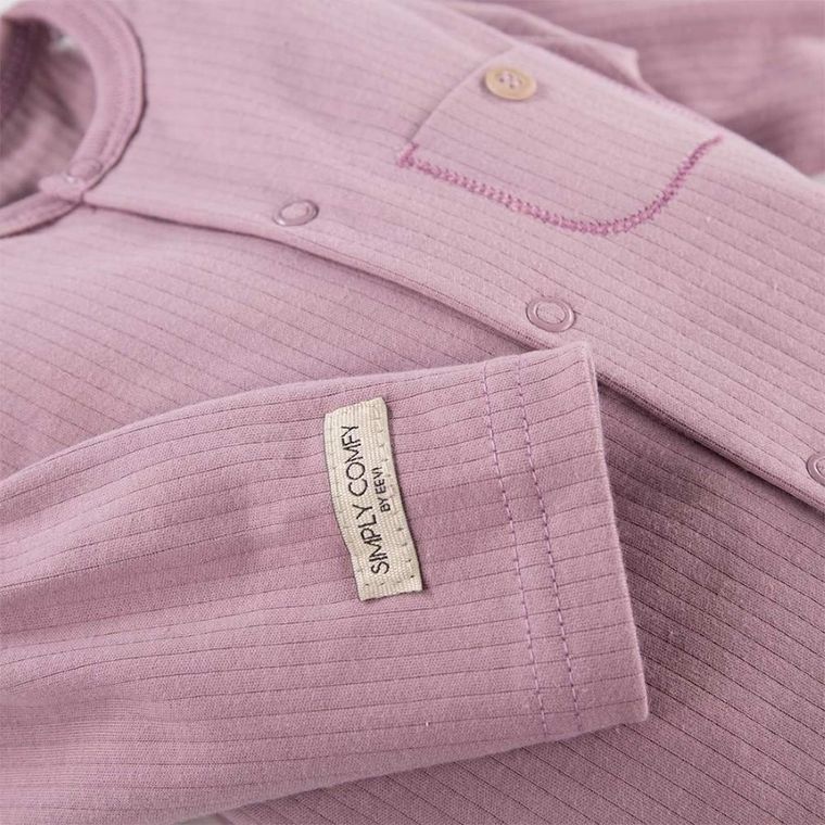 Pajac dziewczęcy, fioletowy, kieszonka, Eevi