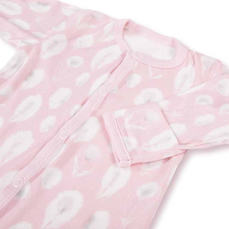 Pajac dziewczęcy, różowy, Bamboo, Eevi