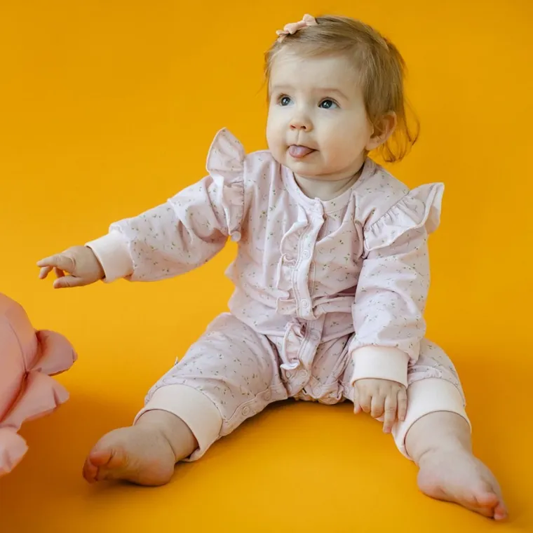 Pajac dziewczęcy, różowy, Eevi