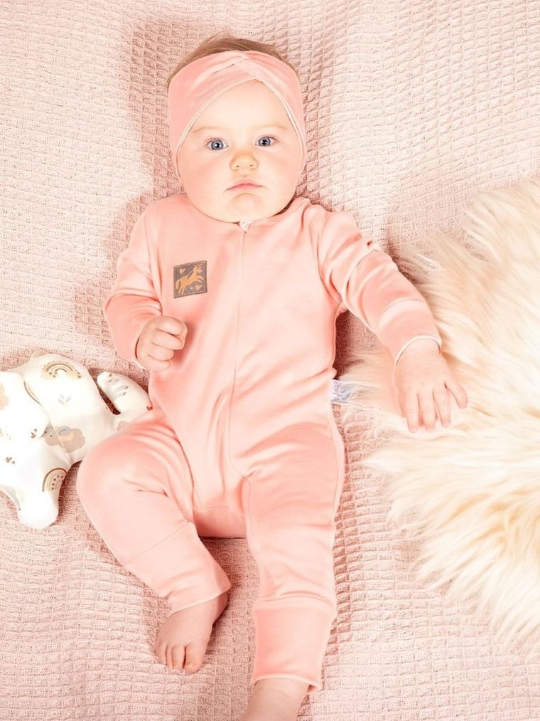 Pajac dziewczęcy, różowy, Nicol