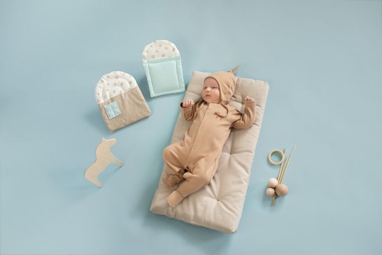 Pajac niemowlęcy, bawełna organiczna, brązowy, Pinokio