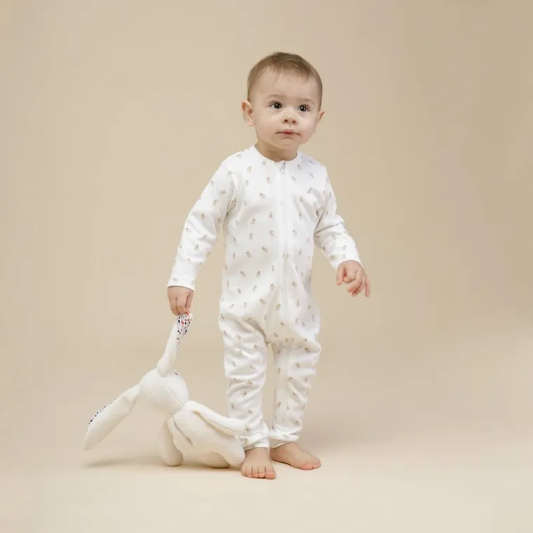 Pajac niemowlęcy, ecru, Pinokio