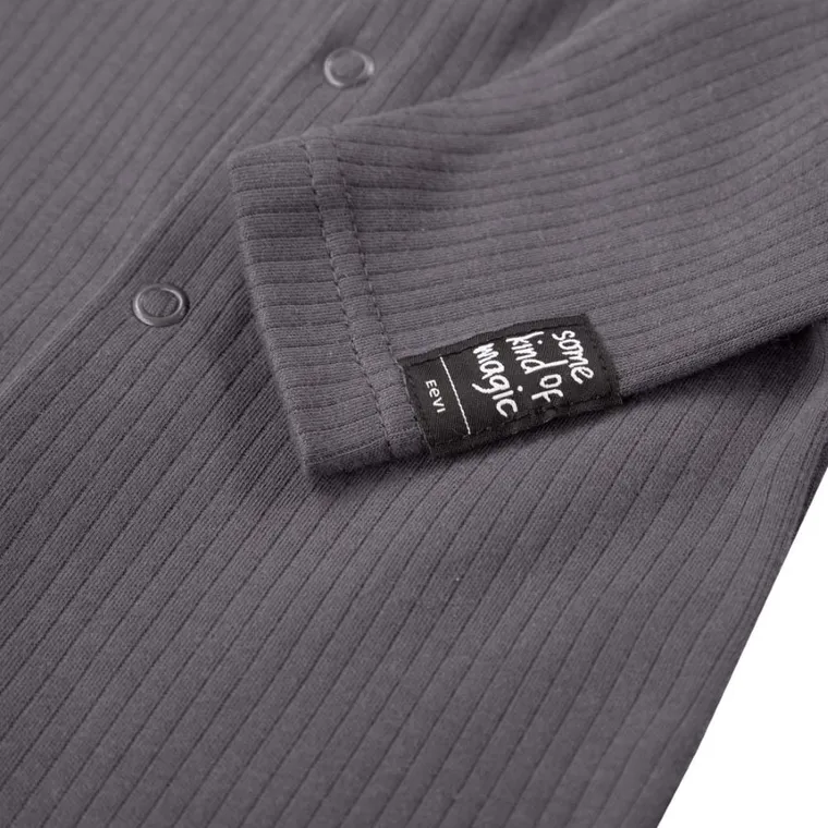 Pajac niemowlęcy, prążkowany, ciemnoszary, Eevi