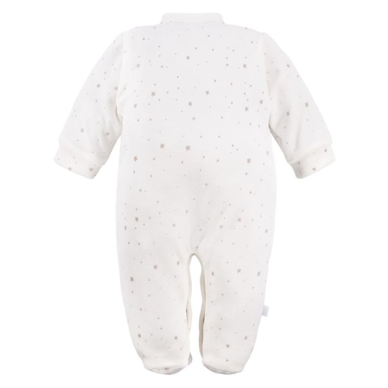 Pajac niemowlęcy, welurowy, ecru, Eevi