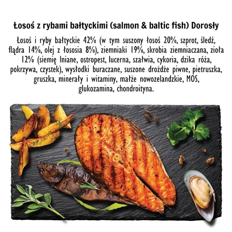 Paka Zwierzaka, Seventh Heaven, łosoś z rybami bałtyckimi ''m", sucha karma dla psa, 1,5 kg