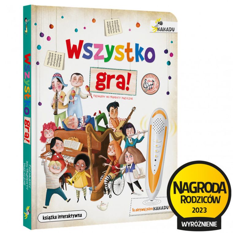Pakiet z piórem Kakadu: Wszystko gra! Poznajemy instrumenty muzyczne + Interaktywna plansza