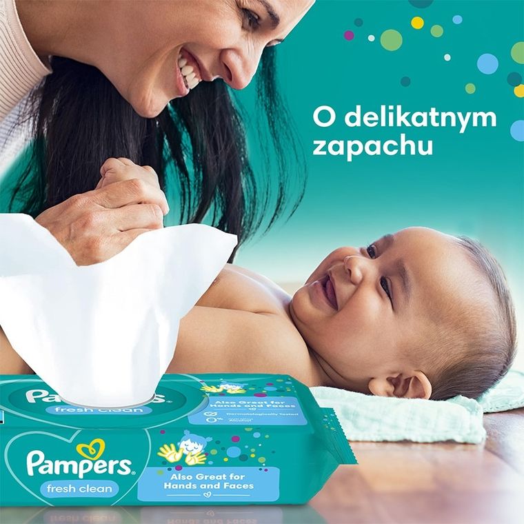 Pampers, Fresh Clean, chusteczki nawilżane, 1-52 szt.