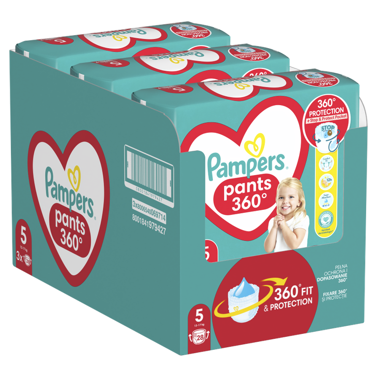Pampers, Pants, pieluchomajtki, rozmiar 5, 12-17 kg, 28 szt.