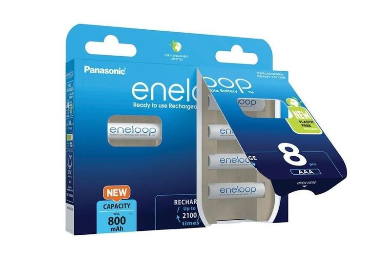 Panasonic, Eneloop, baterie, AAA 800 mAh, 8 szt.