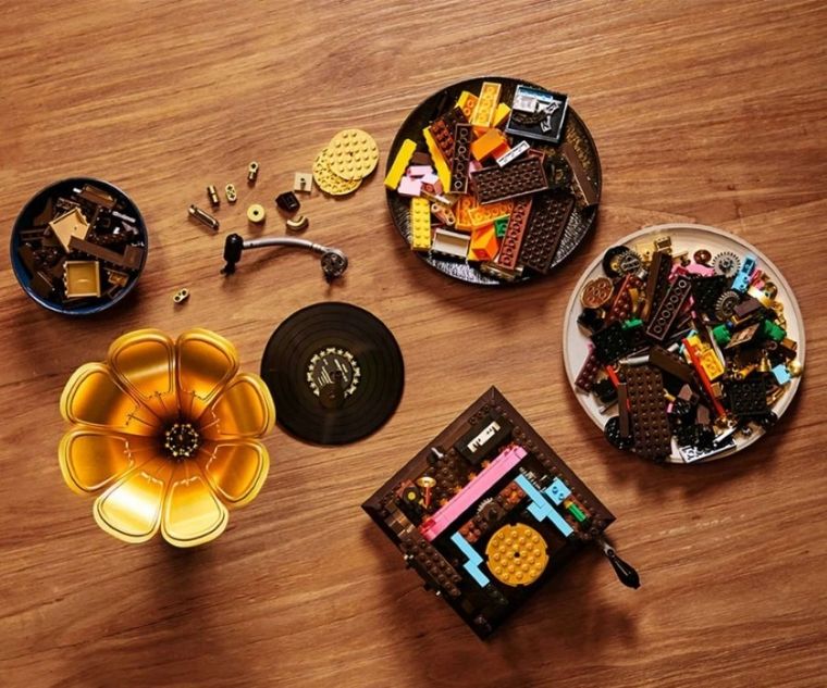 Pantasy, Retro, gramofon, klocki konstrukcyjne, 662 elementy