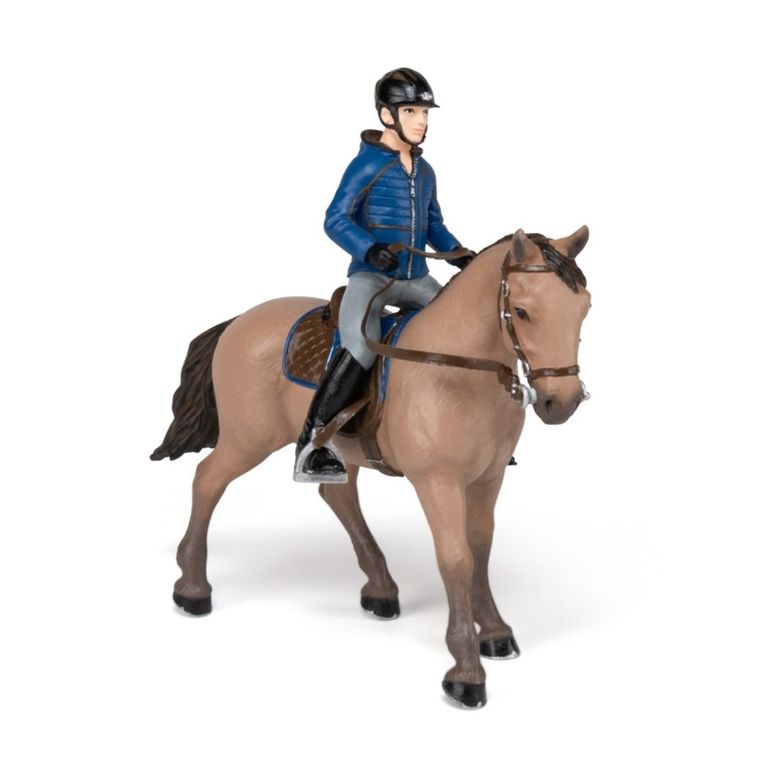 Papo, Koń z jeźdźcem mężczyzną, figurka