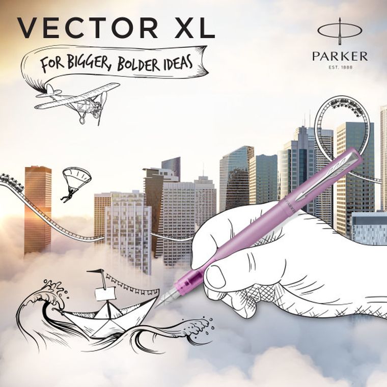 Parker, Vector Xl, pióro wieczne, różowe