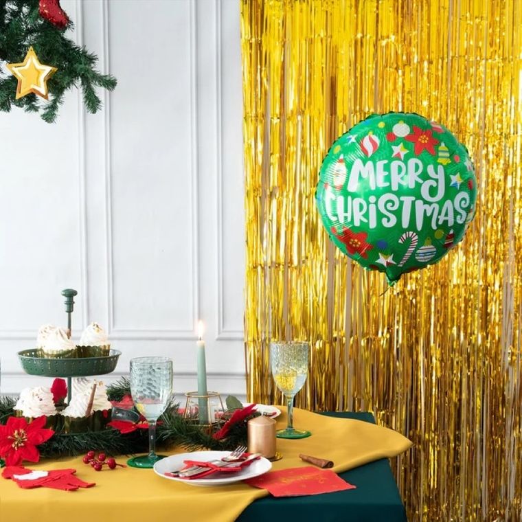 Party Tino, balon, foliowy, merry christmas, 45 cm