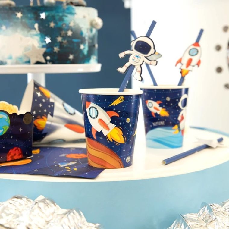 Party Tino, kubeczki, kosmos, 220 ml, 8 szt.