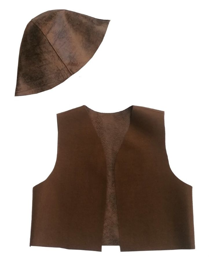 Party Tino, strój pastuszka, kamizelka z czapką, M-XL