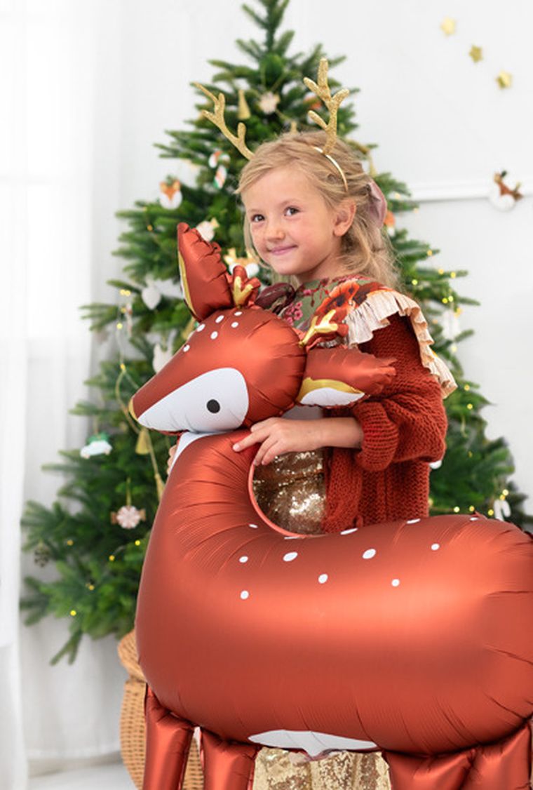 PartyDeco, balon foliowy, jelonek, 80-105 cm