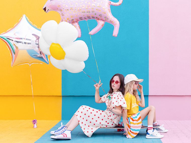 PartyDeco, balon foliowy Lampart, 114-80 cm, mix, 1 szt.