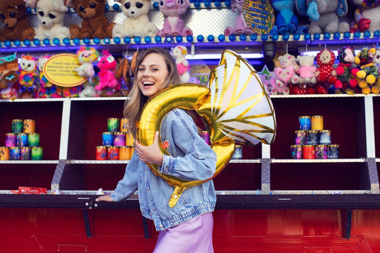 PartyDeco, balon foliowy Pierścionek, 60-95 cm, mix, 1 szt.